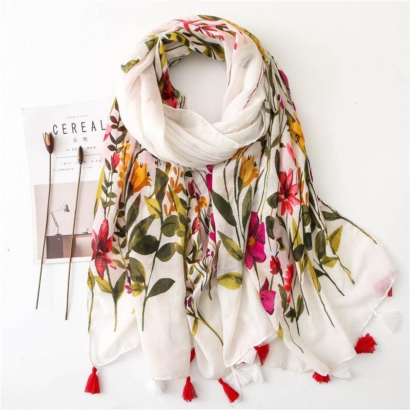 Kit foulard triangle les fleurs séchées