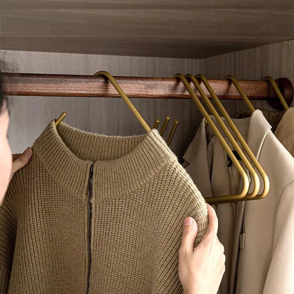 Rangement foulards et écharpes lot de 5 cintres dorés triangle - 14:350850#5pcs gold1 - L'Atelier du Foulard