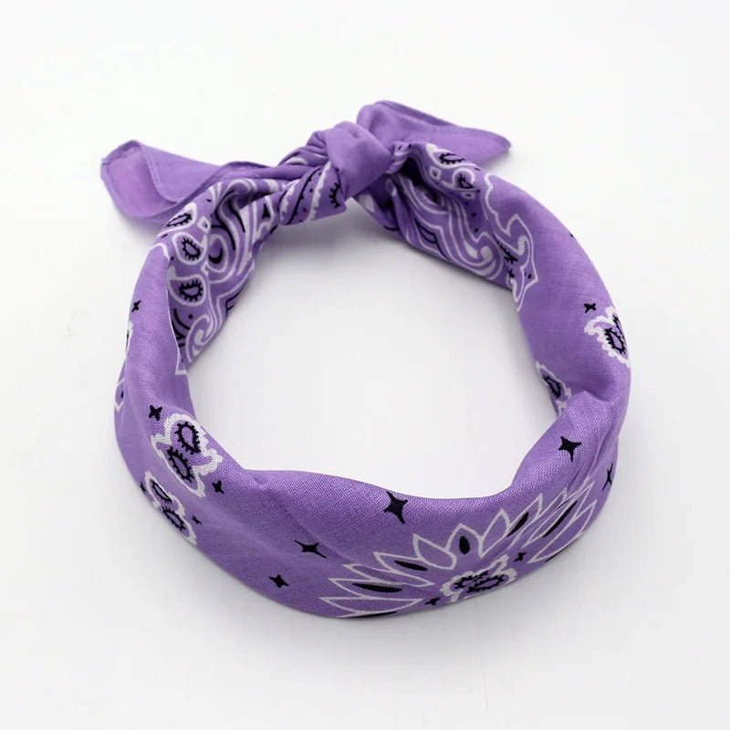 Bandana Violet Doux et Élégant - - L'Atelier du Foulard