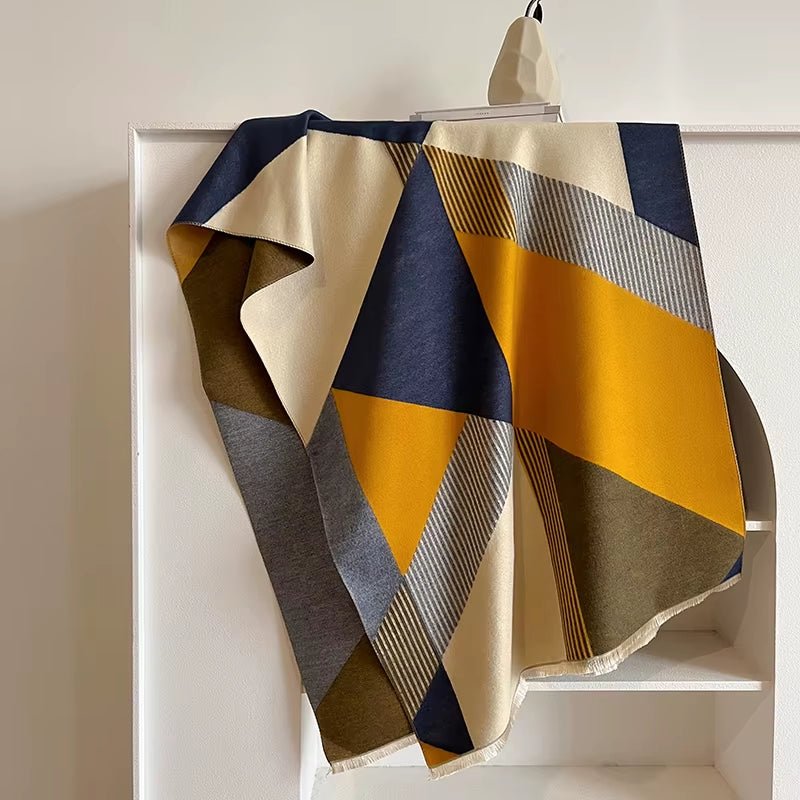 Châle Femme à Imprimé Géométrique -  - Châle - L'Atelier du Foulard