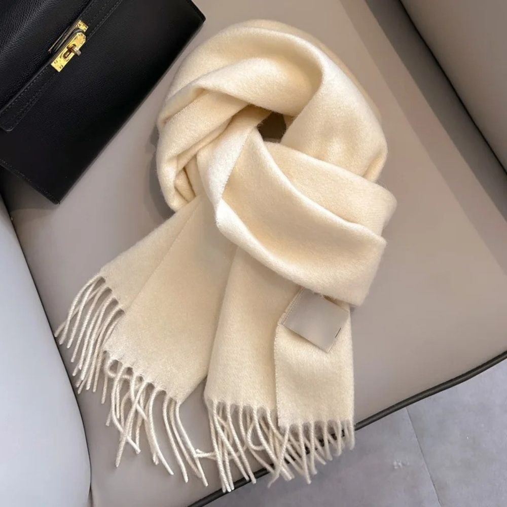 Écharpe colorée unie à franges - Écharpe - L'Atelier du Foulard