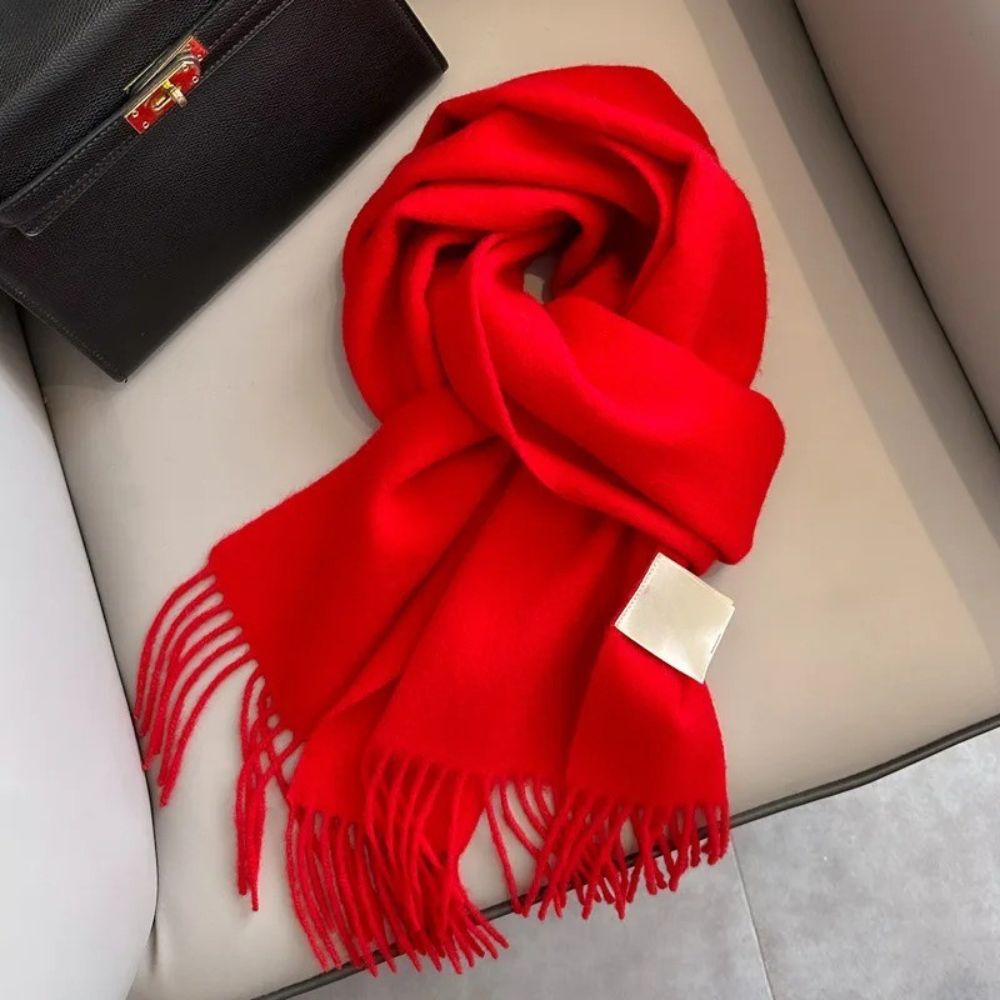 Écharpe colorée unie à franges - Écharpe - L'Atelier du Foulard