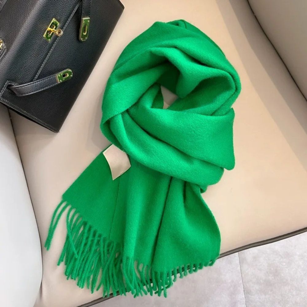 Écharpe colorée unie à franges - Écharpe - L'Atelier du Foulard