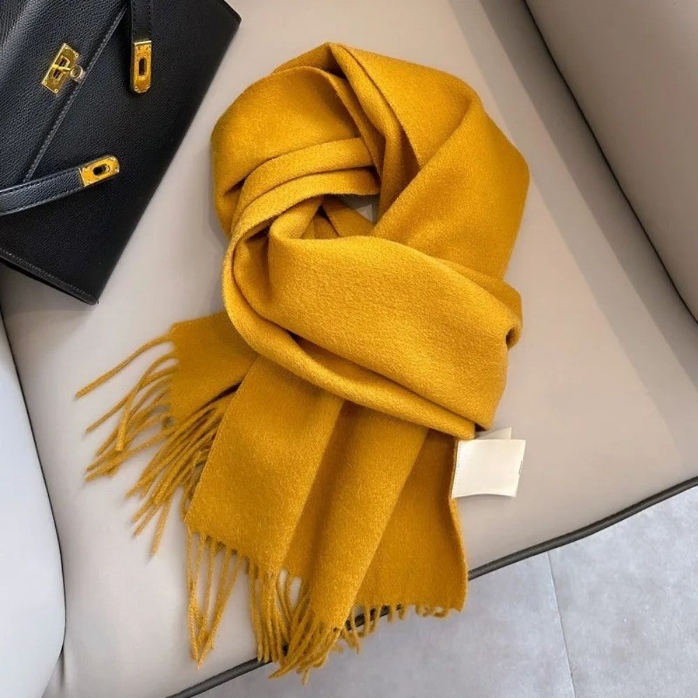 Écharpe colorée unie à franges - Écharpe - L'Atelier du Foulard