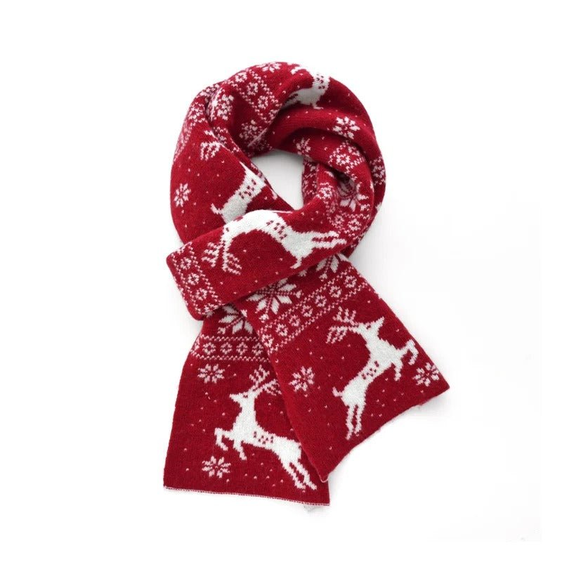 Écharpe de Noël Rouge Chaude et Confortable - - L'Atelier du Foulard