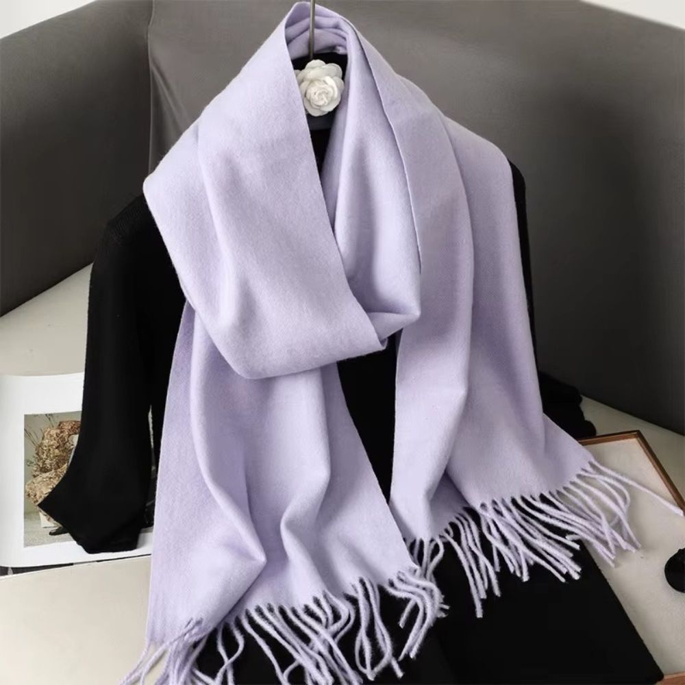 Écharpe femme en polyester doux à franges - Écharpe - L'Atelier du Foulard