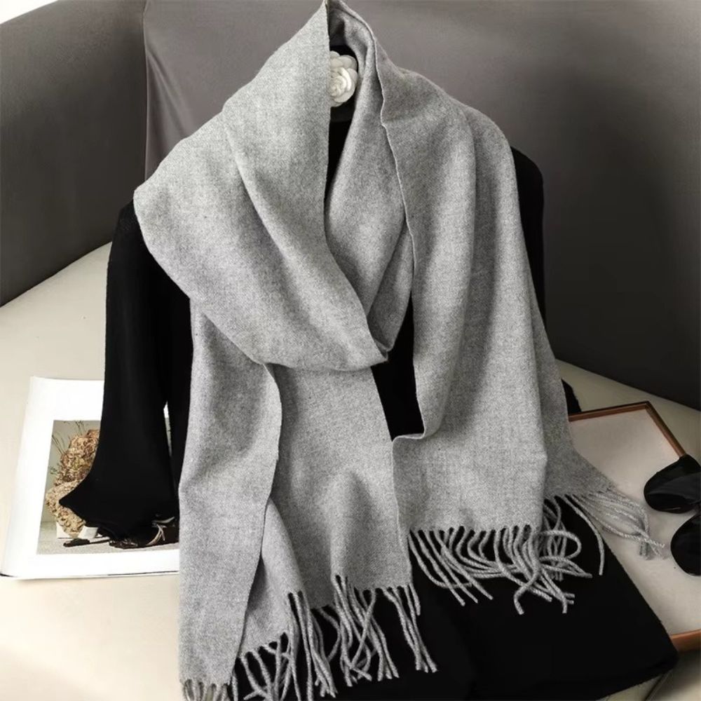 Écharpe femme en polyester doux à franges - Écharpe - L'Atelier du Foulard