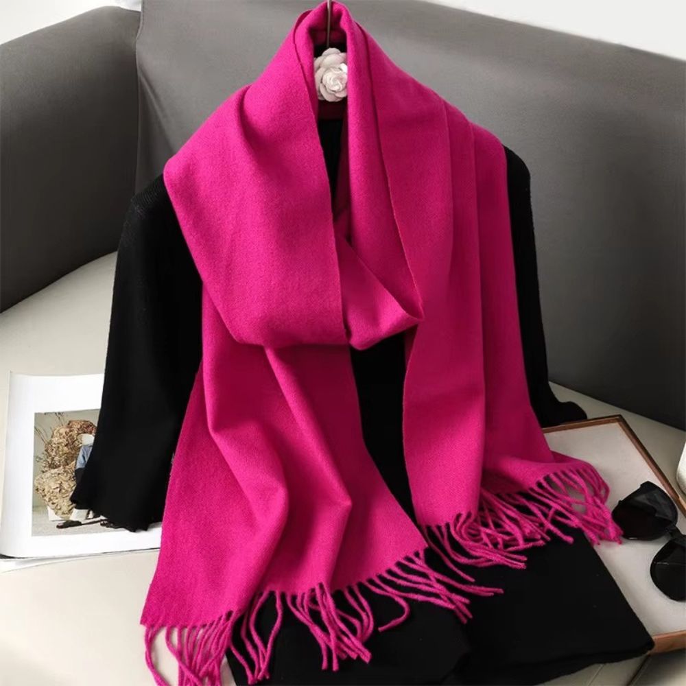 Écharpe femme en polyester doux à franges - Écharpe - L'Atelier du Foulard