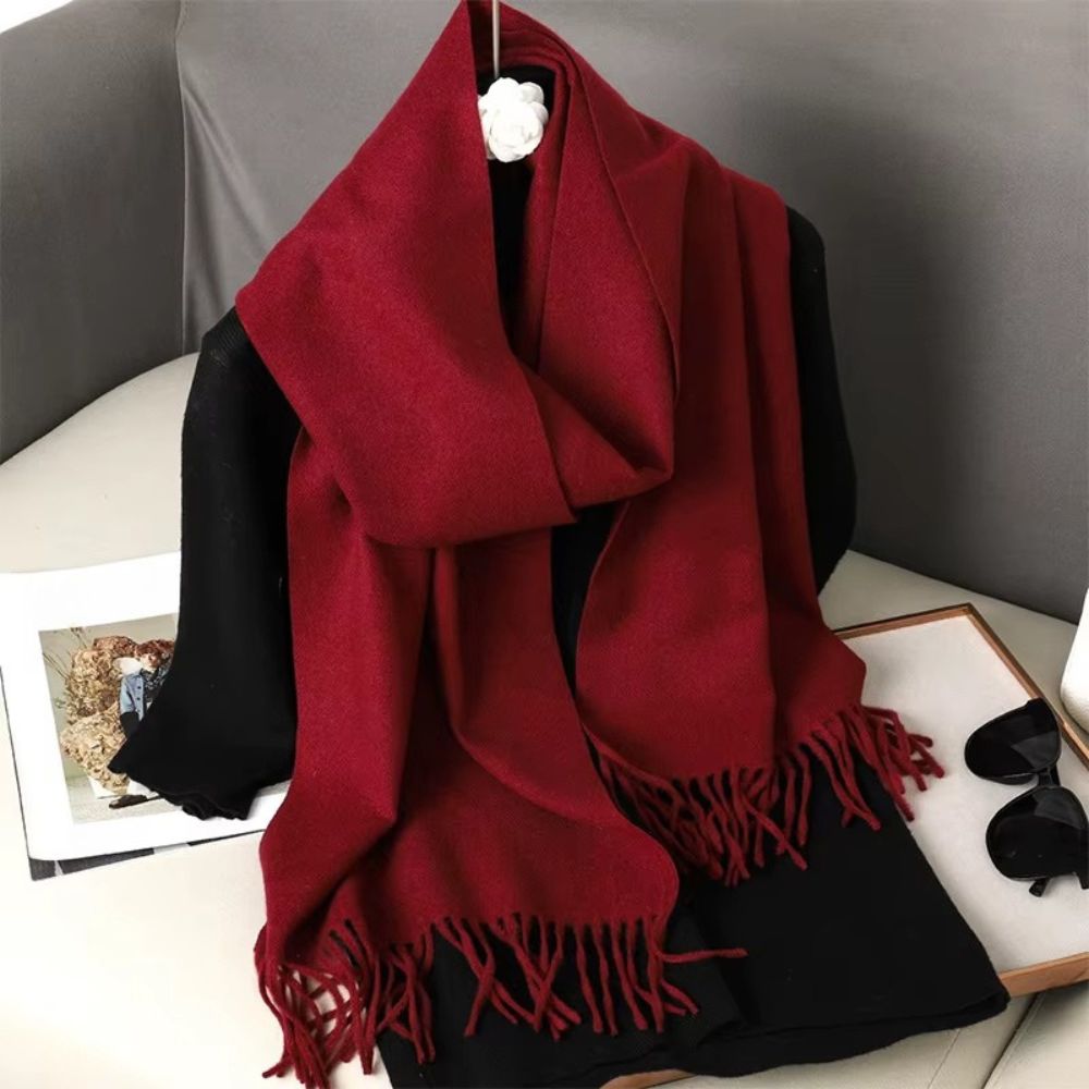 Écharpe femme en polyester doux à franges - Écharpe - L'Atelier du Foulard
