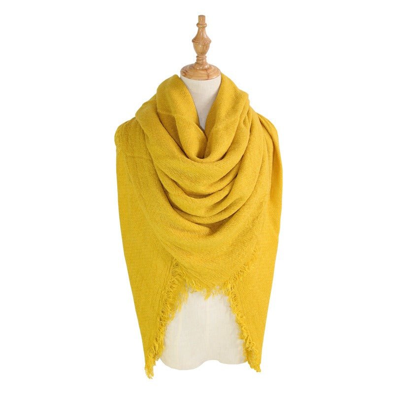 Écharpe triangle en coton - 14:29YELLOW;5:200003528130x130x190cm - L'Atelier du Foulard
