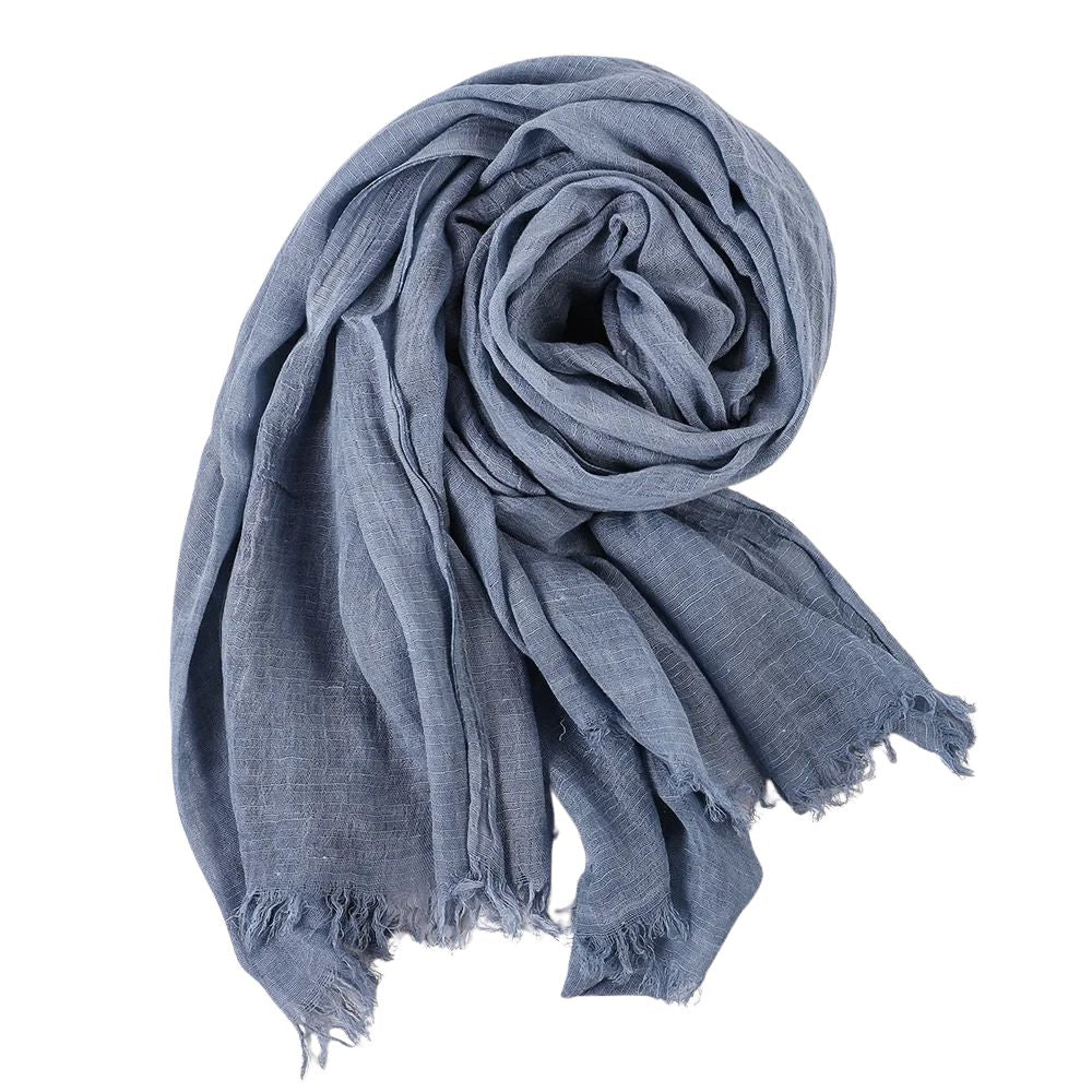 Foulard femme en polyester léger frangé - Foulard - L'Atelier du Foulard