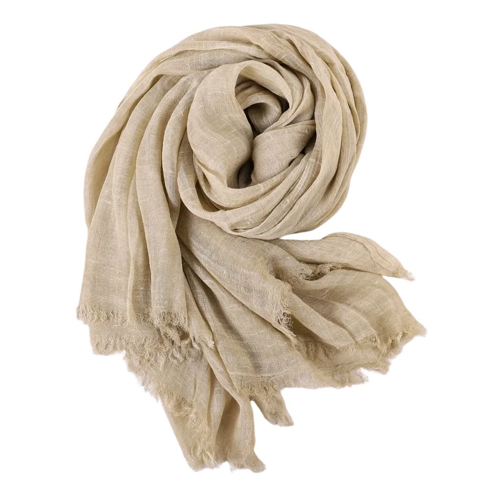 Foulard femme en polyester léger frangé - Foulard - L'Atelier du Foulard