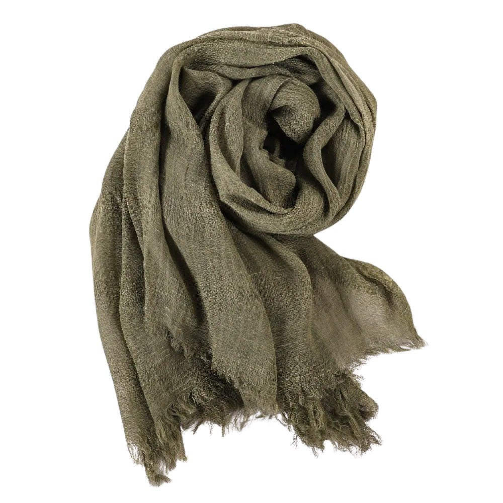 Foulard femme en polyester léger frangé - Foulard - L'Atelier du Foulard