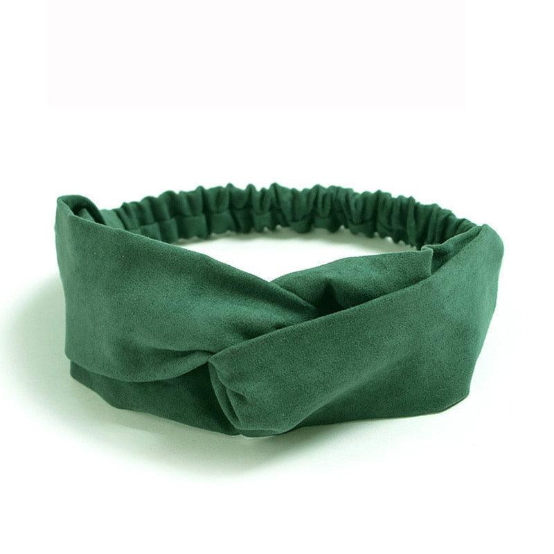 Bandeau à nœud croisé effet daim - 14:10#Suede 6 - L'Atelier du Foulard