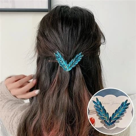 Barrette Cheveux Originale et Brillante en Forme de V - - L'Atelier du Foulard