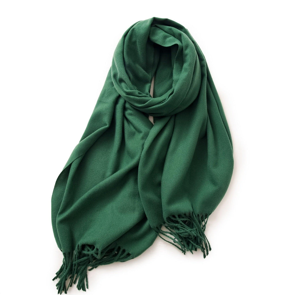 Écharpe avec franges pour homme unie - 14:202530813#Green;5:200003528 - L'Atelier du Foulard