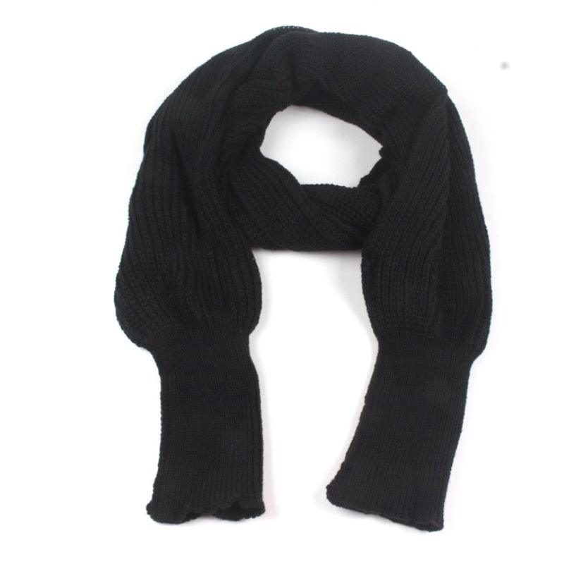 Écharpe avec manches en laine - 14:29#Black;200007763:201336100;5:200003528 - L'Atelier du Foulard