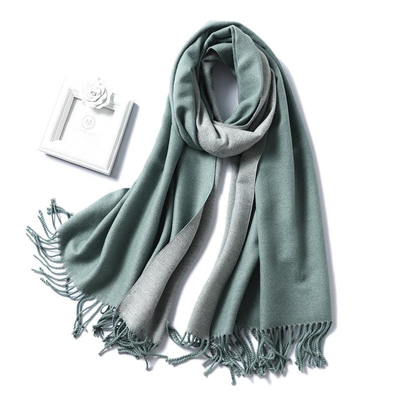 Echarpe bicolore femme - 14:29#350g 2;200007763:201336100 - L'Atelier du Foulard