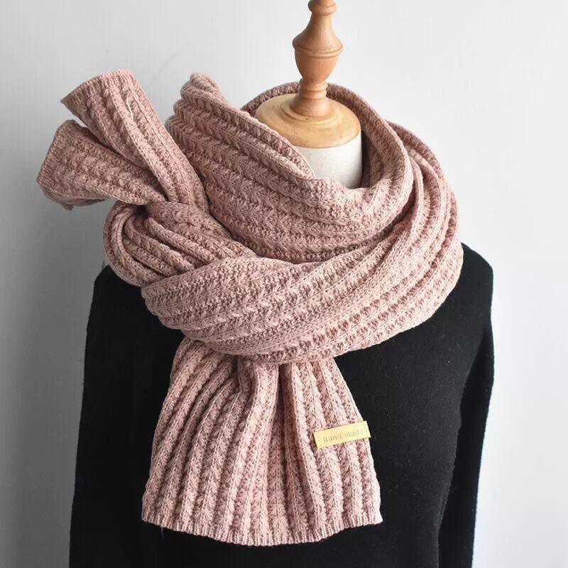 Écharpe en acrylique longue et chaude - 14:350850#Pink-Adult - L'Atelier du Foulard