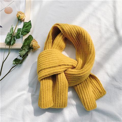 Écharpe en acrylique touché laine - 14:350850#Ginger yellow;5:200003528#100cmx30cm - L'Atelier du Foulard