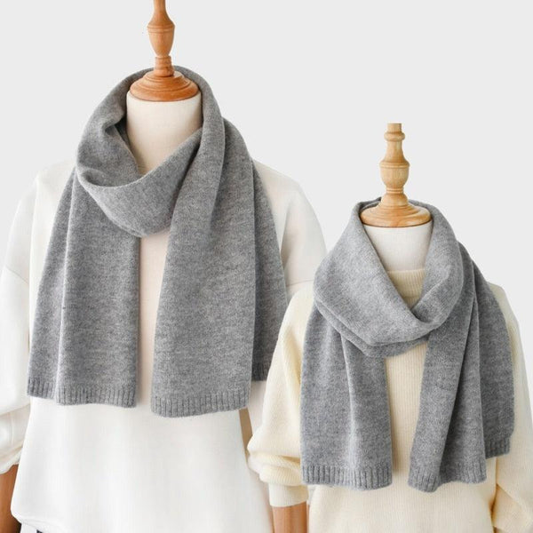 Écharpe en cachemire grise fines tricotées - 14:691;5:361385#Adults 155CM - L'Atelier du Foulard