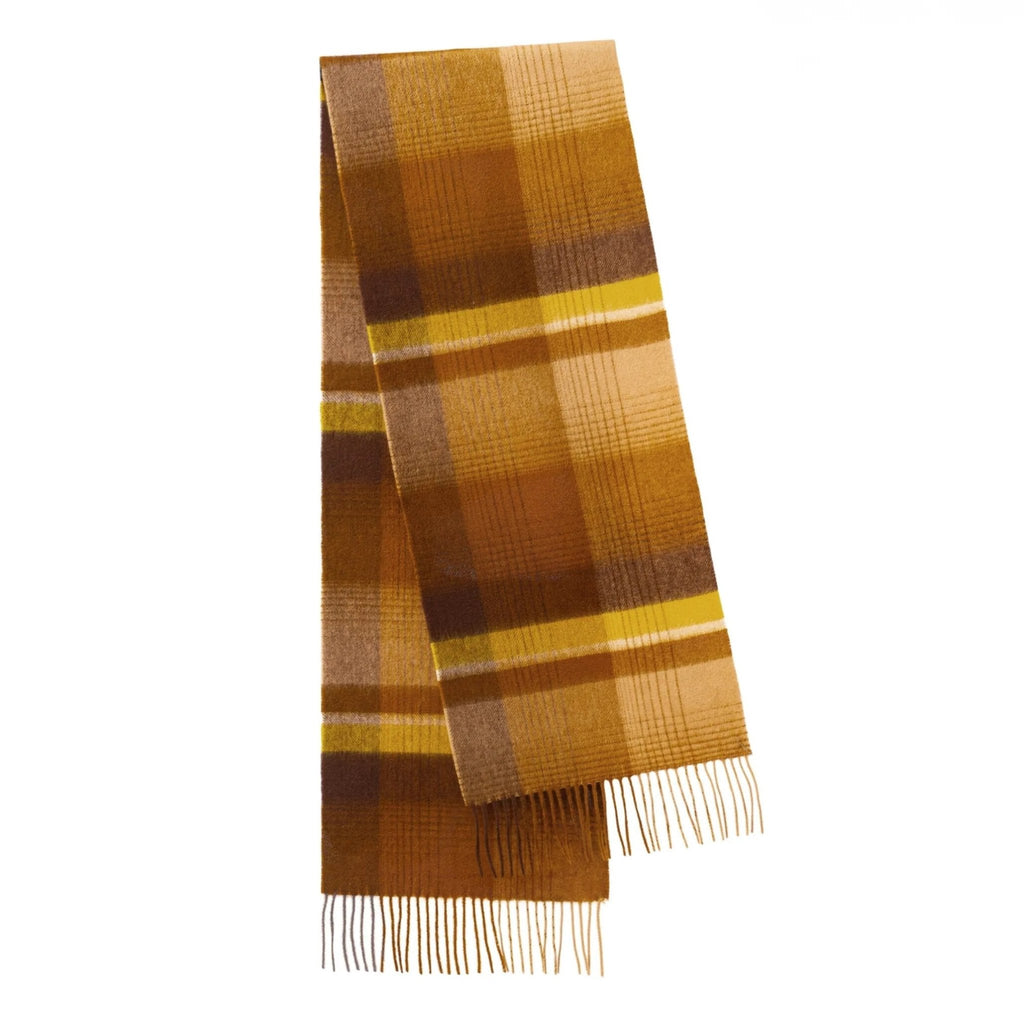 Echarpe en laine à carreaux avec ligne colorée - 14:350850 - L'Atelier du Foulard