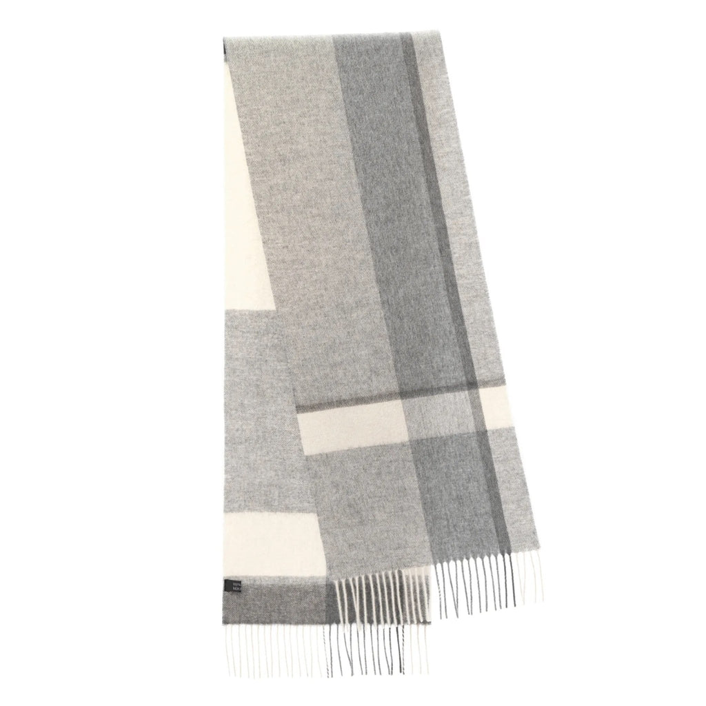 Echarpe en laine grise et blanche - 14:350853 - L'Atelier du Foulard