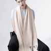 Écharpe en laine uni - Ton Beige/Gris/Noir - 14:200000914#25 Beige - L'Atelier du Foulard