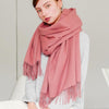 Écharpe en laine uni - Ton Rose/Rouge/Violet - 14:200006158#24Bean paste - L'Atelier du Foulard