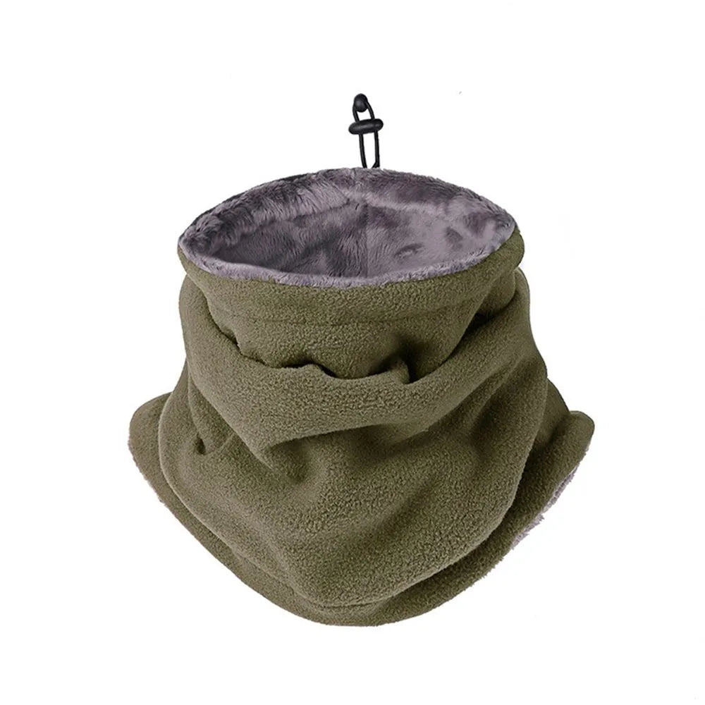 Echarpe en polaire homme tour de cou ajustable uni - 14:691#army green - L'Atelier du Foulard