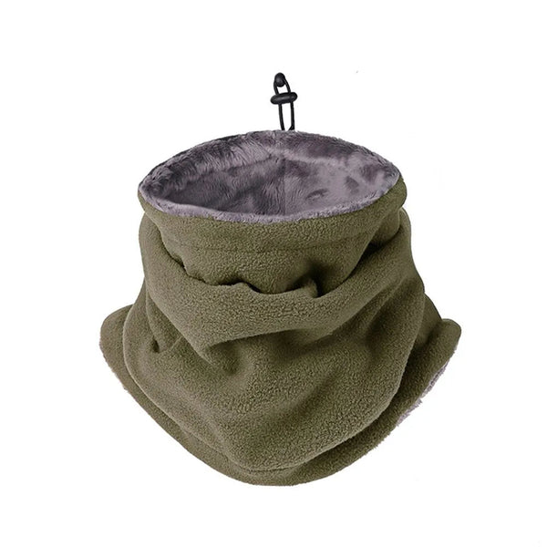 ECHARPE - FOULARD ,style 2 green--Écharpe à capuche en polaire Double  couche pour homme, bonnet de Ski thermique unisexe, coupe vent