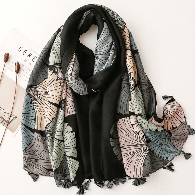 Écharpe florale multicolore pastel - 14:350852#59;5:200003528 - 0 - L'Atelier du Foulard