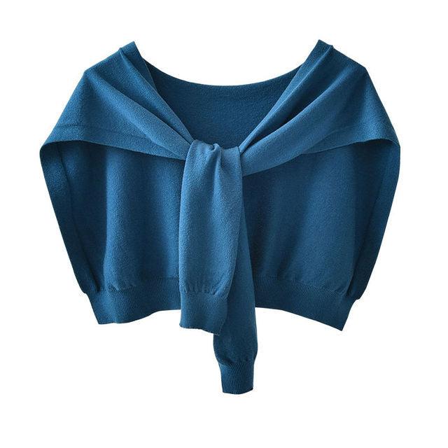 Écharpe originale avec manche en coton - 14:175#Blue - L'Atelier du Foulard