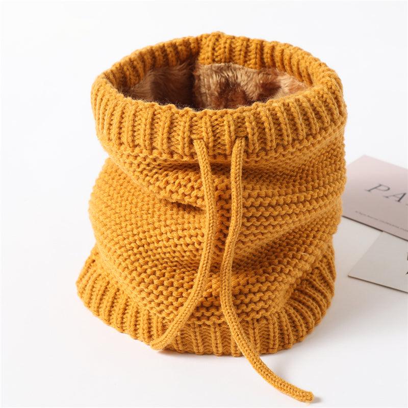 Écharpe snood doublée en fausse fourrure - 14:200004889#WB13-4 yellow - L'Atelier du Foulard