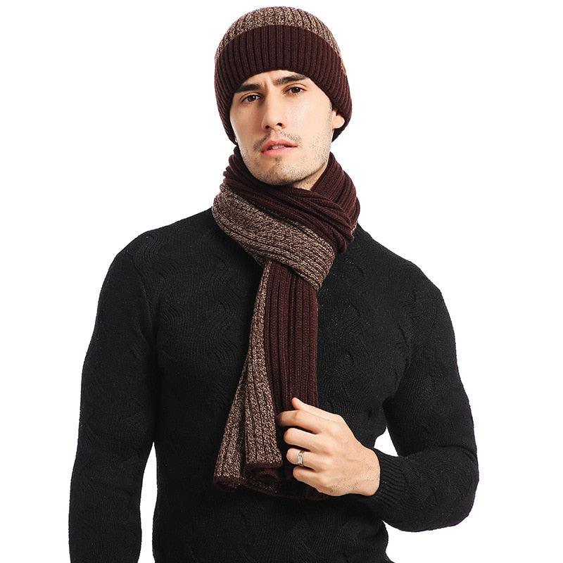 Ensemble 3 en 1 pour homme : Bonnet, Écharpe, Gants - 14:200000195 - L'Atelier du Foulard