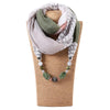 Foulard bijou avec perle et motifs losange - 14:771#1 - L'Atelier du Foulard