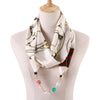 Foulard bijou blanc avec ligne dorée avec perle - 14:203322815#13 - L'Atelier du Foulard