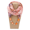 Foulard bijou perle orange et rose - 14:6144#23 - L'Atelier du Foulard