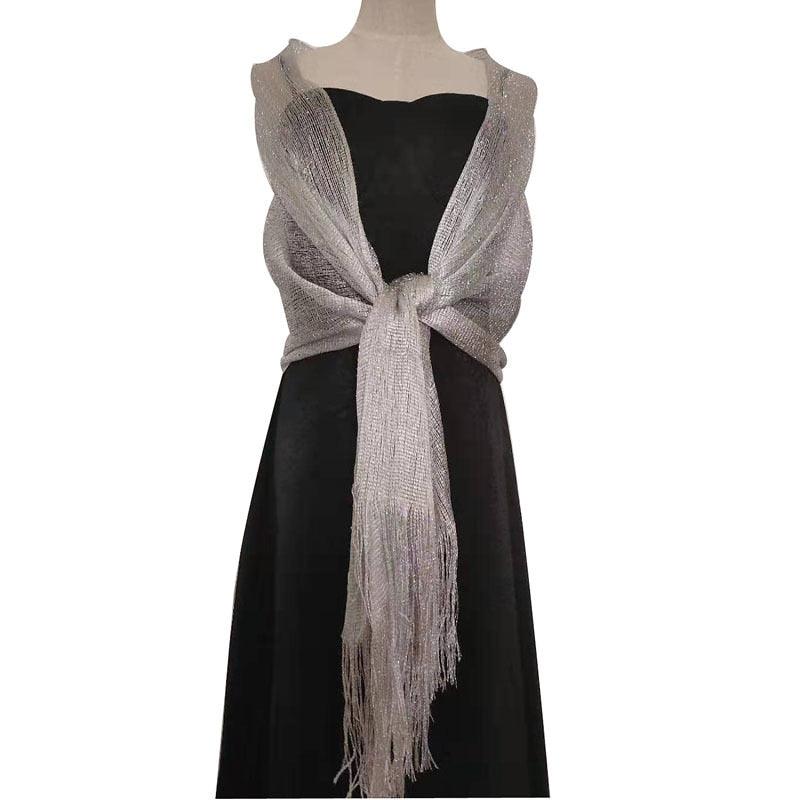 Foulard brillant femme - 14:1052#silvery - L'Atelier du Foulard