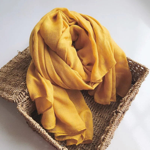 Foulard en coton homme uni - 14:1152876694#yellow - L'Atelier du Foulard