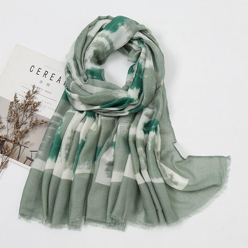 Foulard en coton style bohème coloré - 14:203221806#XB285-01 - L'Atelier du Foulard