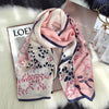 Foulard en soie rose et bleu floral - 14:771#1;200007763:201441035 - L'Atelier du Foulard