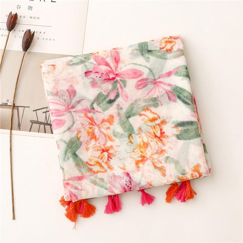 1 pièce Foulard carré de 27,5 X 27,5 à imprimé floral pour 1 pièce Foulard carré de 27,5 X 27,5 à imprimé floral pour