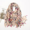 Foulard floral rose - 14:771#XB078-01 - L'Atelier du Foulard