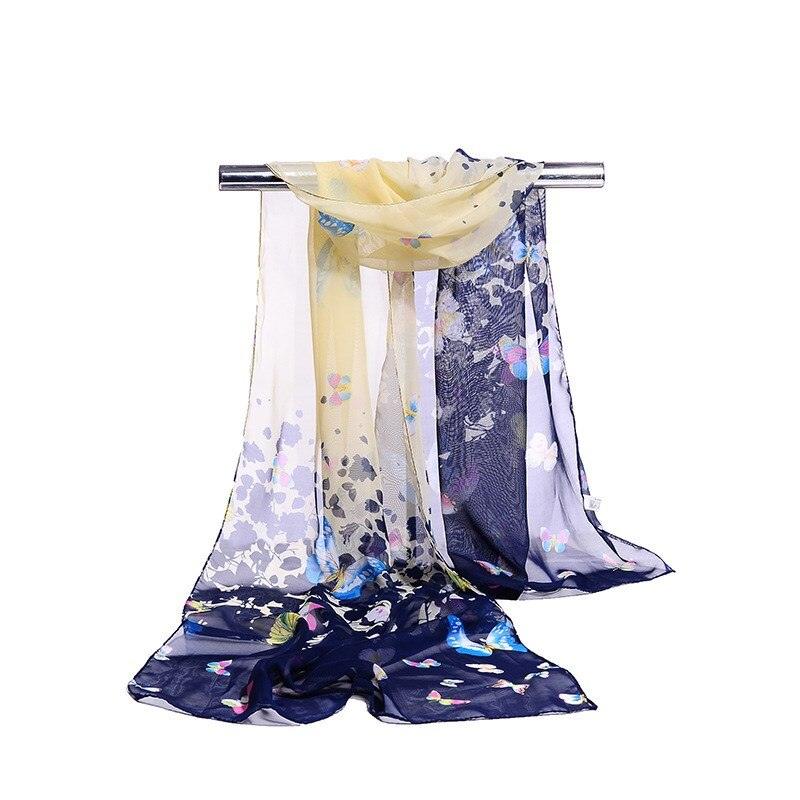 Foulard imprimé floral et papillon - 14:200002130#A-19 - 0 - L'Atelier du Foulard