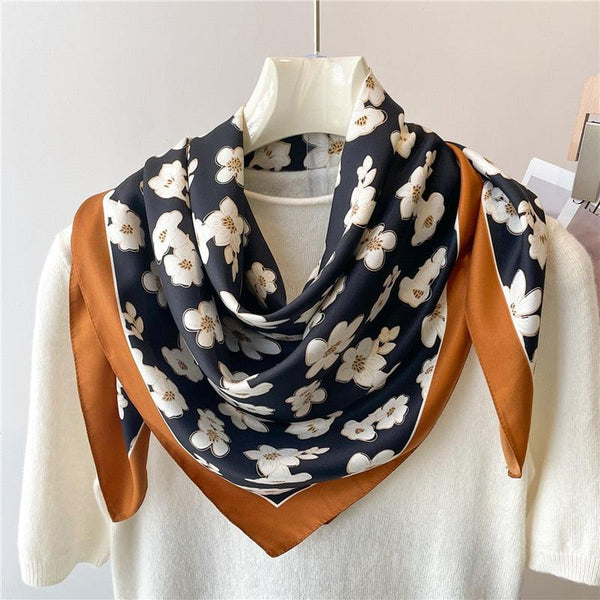 Foulard en coton fleuri rose imprimé au blockprint - Bindi Atelier Foulard en coton fleuri rose imprimé au blockprint - Bindi Atelier