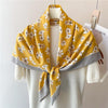 Foulard sergé fleuri vintage - 14:200013902#FN105-3 - L'Atelier du Foulard
