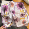 Foulard soie naturelle floral ton violet - 14:1254#SD0076s;5:200003528#natural silk 53x53cm - L'Atelier du Foulard