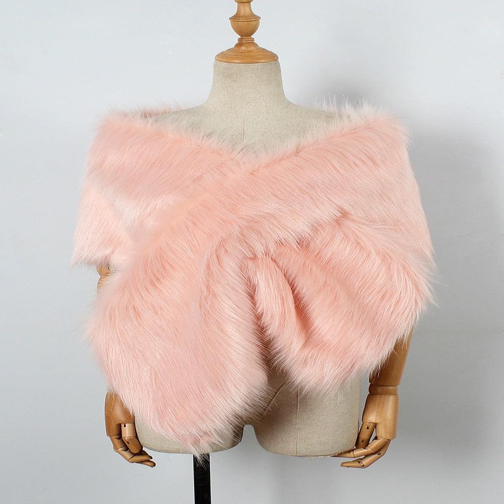 CHARLOTTE SIMONE PUFFALUMP Fausse Fourrure Pompom Étole Col Écharpe