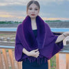 Poncho touché cachemire & fausse fourrure - 14:350850#5;5:200003528#one size - L'Atelier du Foulard